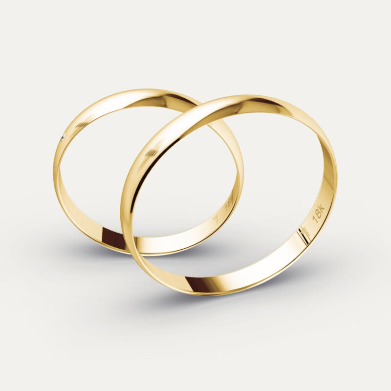 Aliança de Casamento Campinas em Ouro 18K