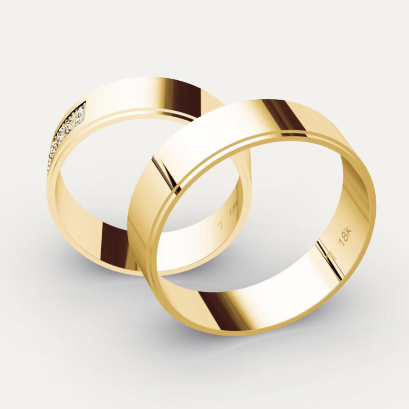 Aliança de Casamento Fortaleza em Ouro 18k - Loja Virtual